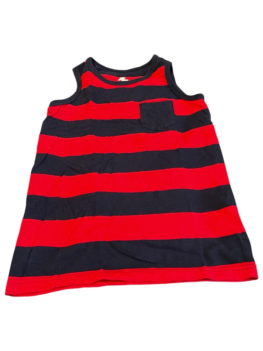 The Children's Place Red and Blue Striped Tank Top with Pocket